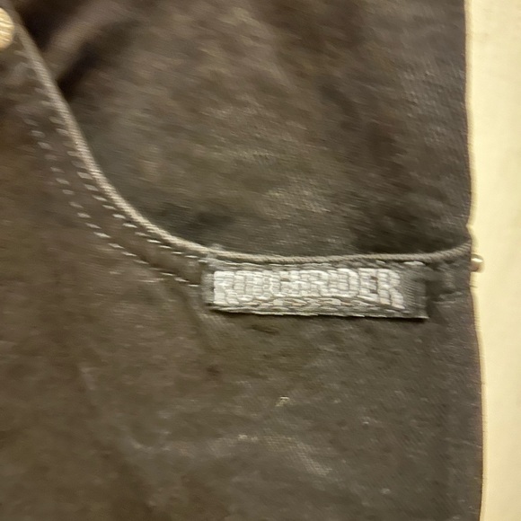Vintage Roughrider By Circle T High Rise Ponchos on Waist Black Jeans Sz 13 - Picture 2 of 13